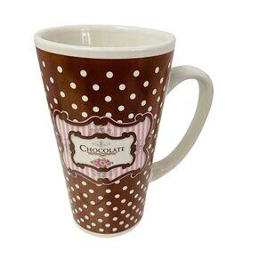 Trisa Chocolate Polka Dot Ceramic‎ Mug